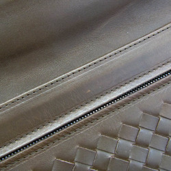 Bottega Veneta Intrecciato Men's Leather Clutch Bag Brown