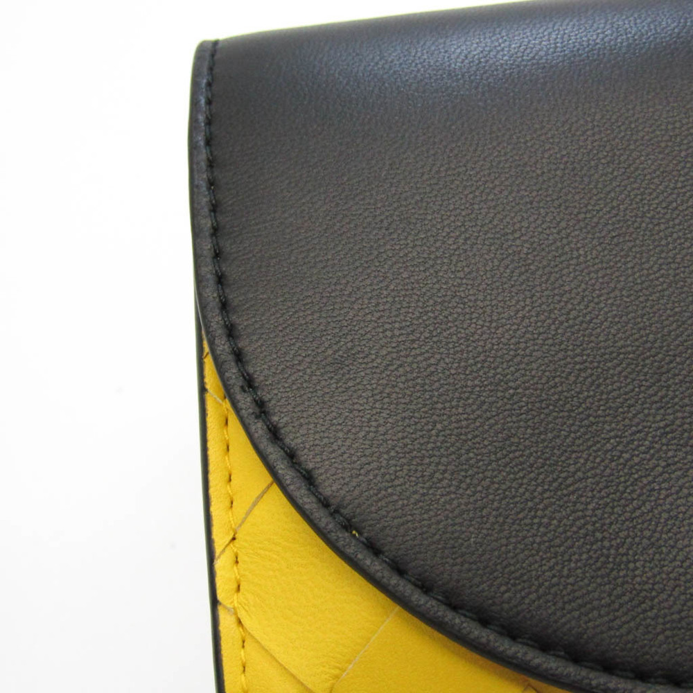 Goyard Matignon Unisex Leather Long Wallet (bi-fold) Yellow BF549145