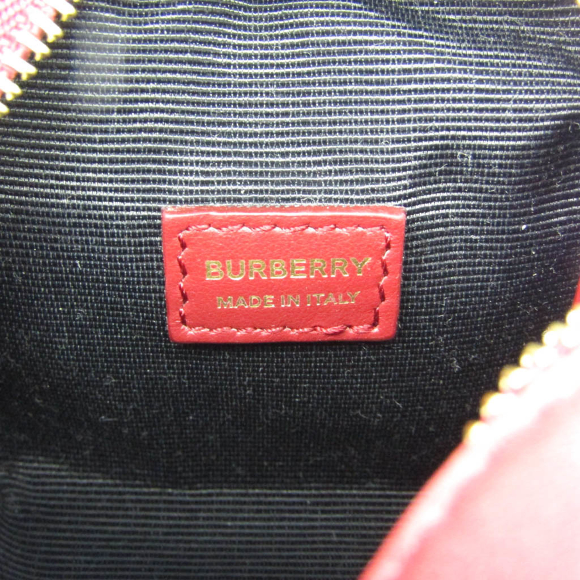 Burberry CUBE MICRO CB SMOOTH LEATHER 8032973 Women's Leather Pouch Dark Red
