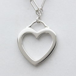 Polished TIFFANY Sentimental Heart Necklace Platinum BF558346