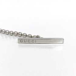 Gucci ball chain necklace sterling silver interlocking Ag 925 GUCCI GG double G bar women's men's unisex pendant