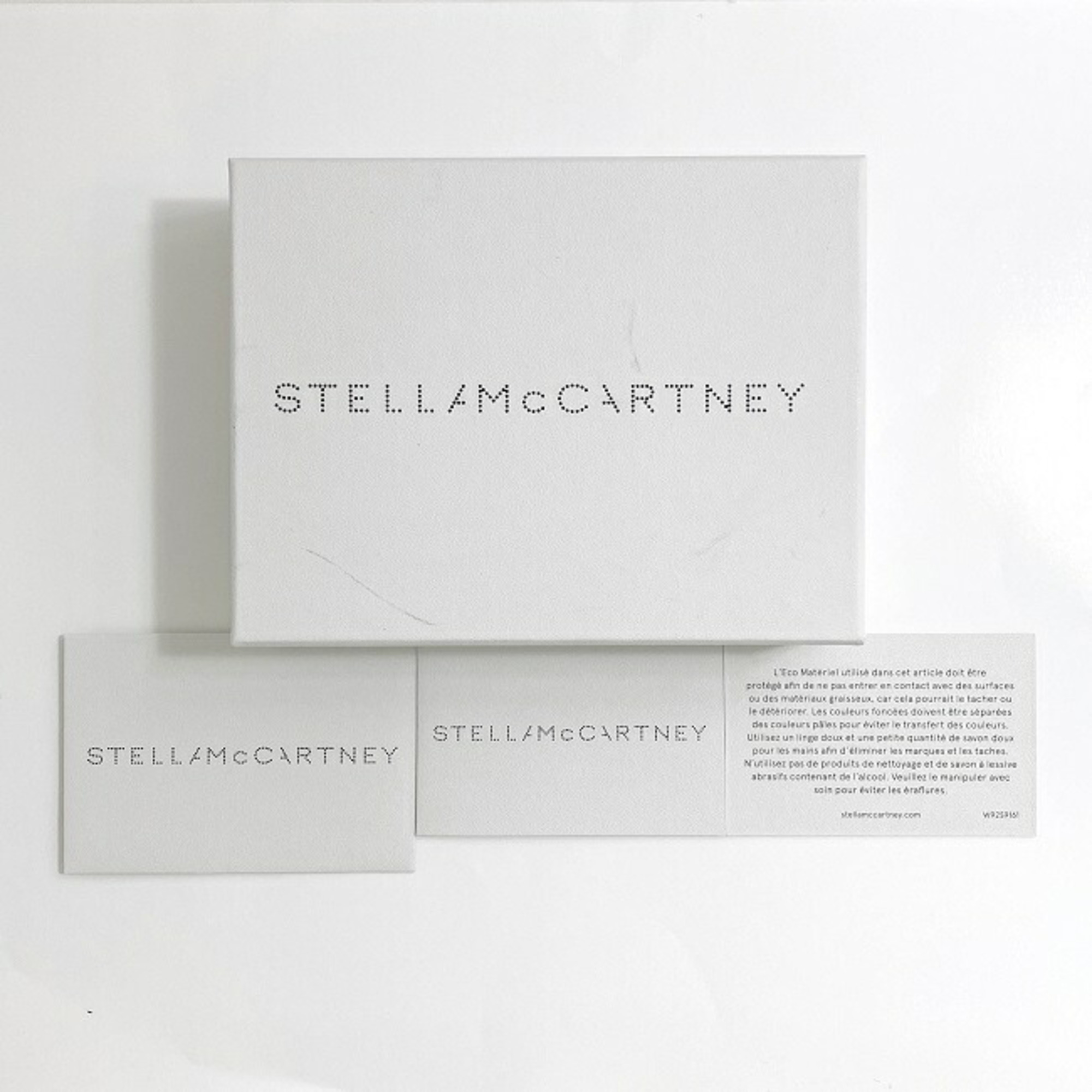 Stella McCartney coin case light blue orange gold 700258 w8857 4008 leather STELLA McCARTNEY purse half moon wallet compact