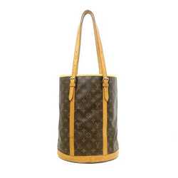 Louis Vuitton Bucket GM Brown Monogram M42236 Canvas Nume Leather VI0914 LOUIS VUITTON Bag Women's