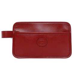 Gucci clutch bag red interlocking 625764 leather GUCCI second handbag GG strap with handle women's