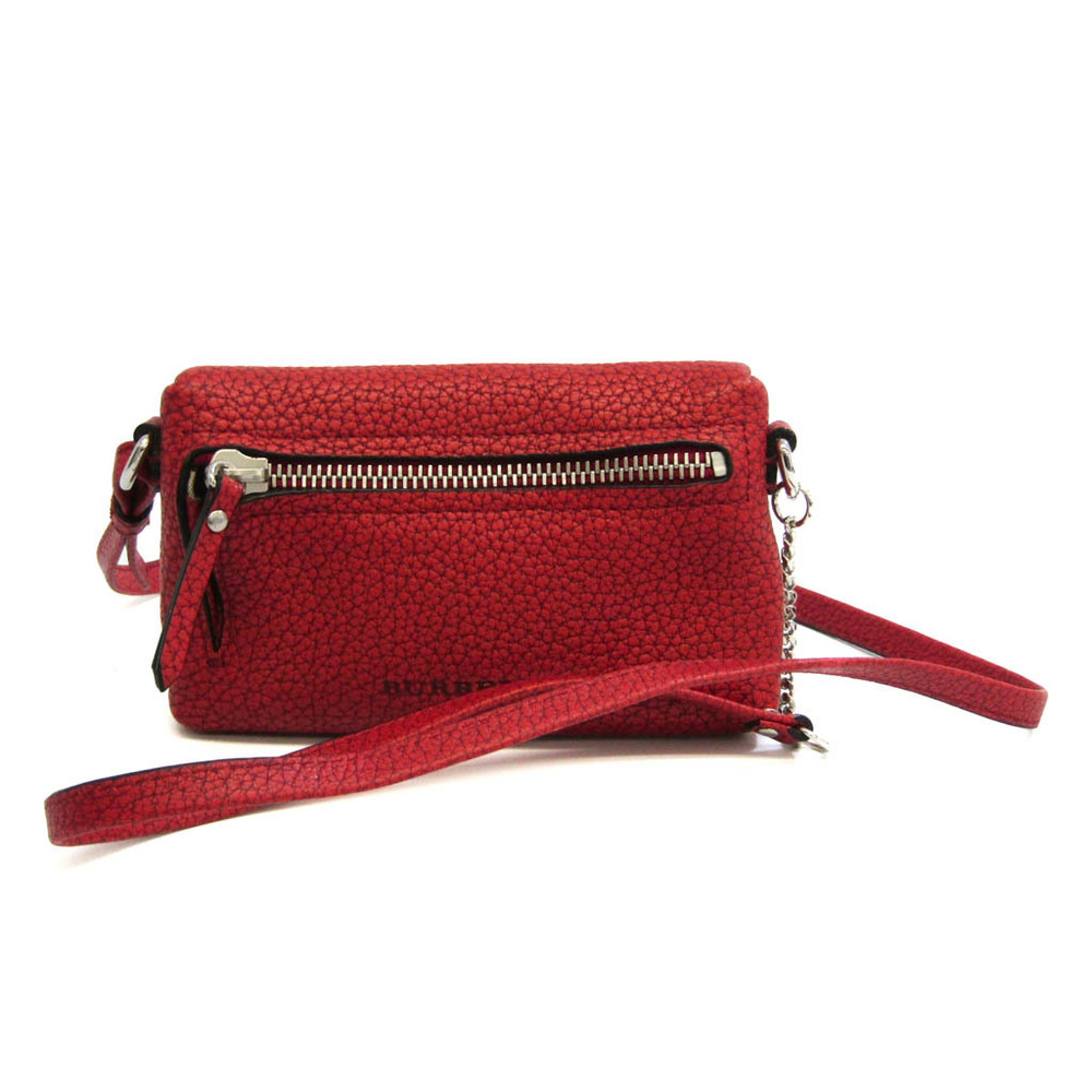 Leather purse Burberry Red in Leather - 37014555