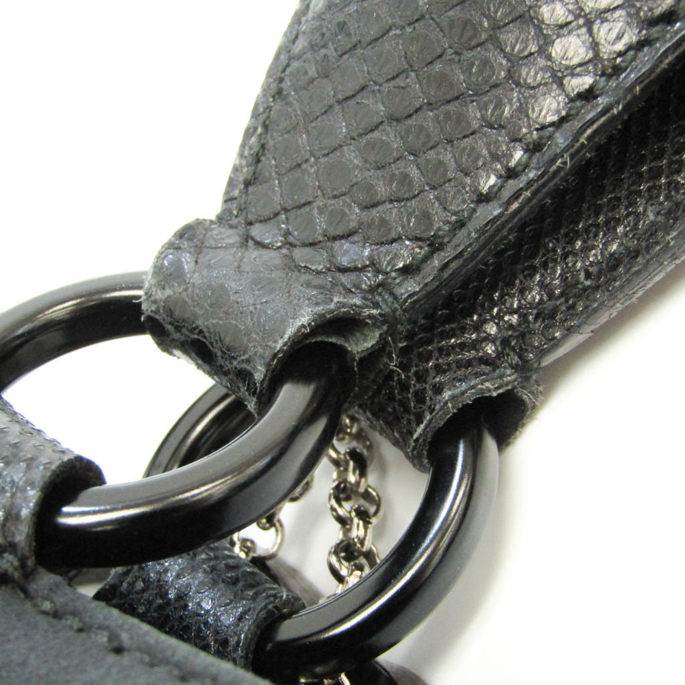 Cartier Marcello Water Snake L1000928 Women's Suede,Leather Handbag,Shoulder Bag Black
