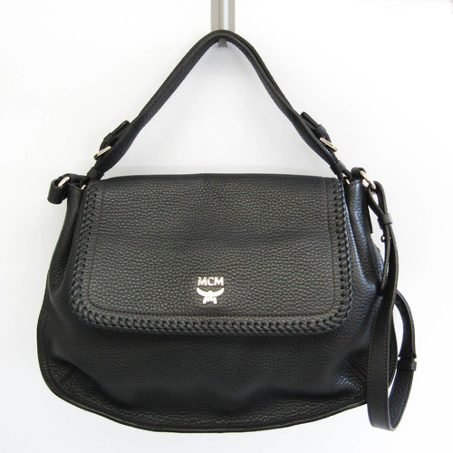 MCM MWE2SFG02BK001 Women,Men Leather Handbag,Shoulder Bag Black