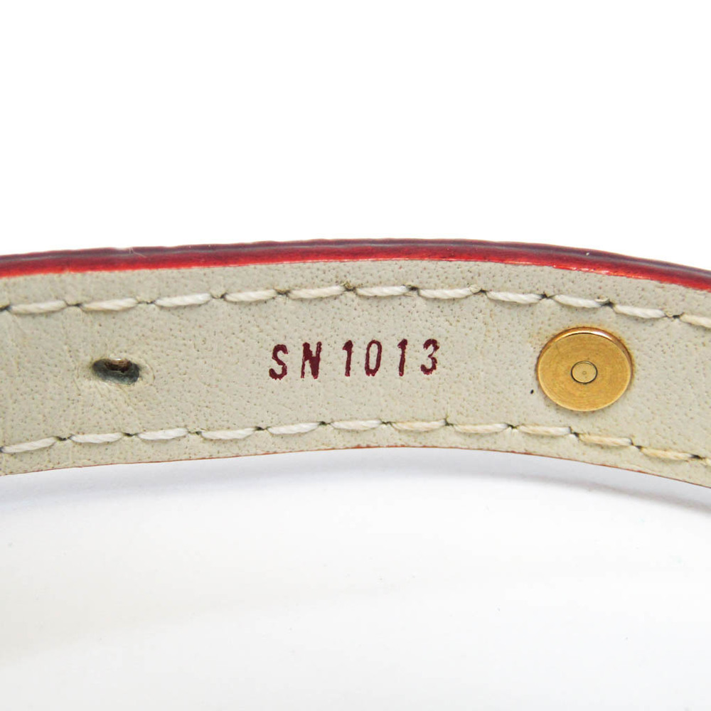 Louis Vuitton Suhali Double Tour Bracelet M91846 Leather Bangle Blanc