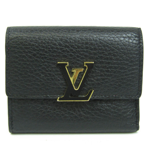 Louis Vuitton Taurillon Portefeuil Capucines XS M68587 Women's  Taurillon Leather Wallet (tri-fold) Noir