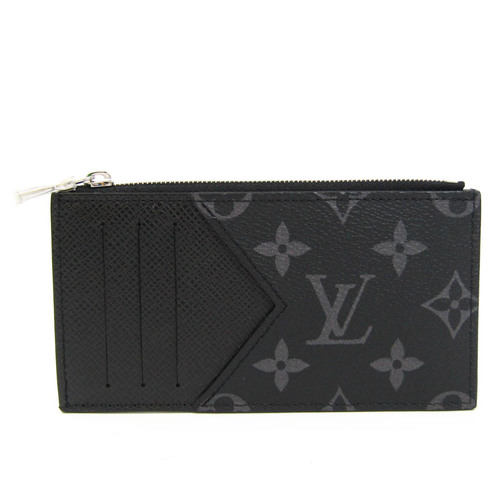 Louis Vuitton Taiga Coin Card Holder M30271 Men's Taiga Leather,Monogram Eclipse Card Wallet Monogram Eclipse,Noir
