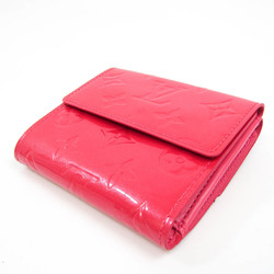 Louis Vuitton Vernis Portomone Bie Cult Credit M91248 Women's Vernis Wallet (bi-fold) Fuchsia Pink