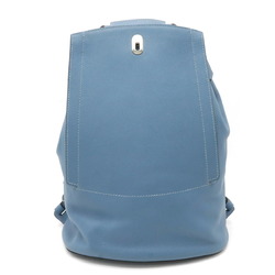 HERMES Hermes Sac Ad GR24 Rucksack Backpack Shoulder Bag Leather Blue Jean Light C Engraved