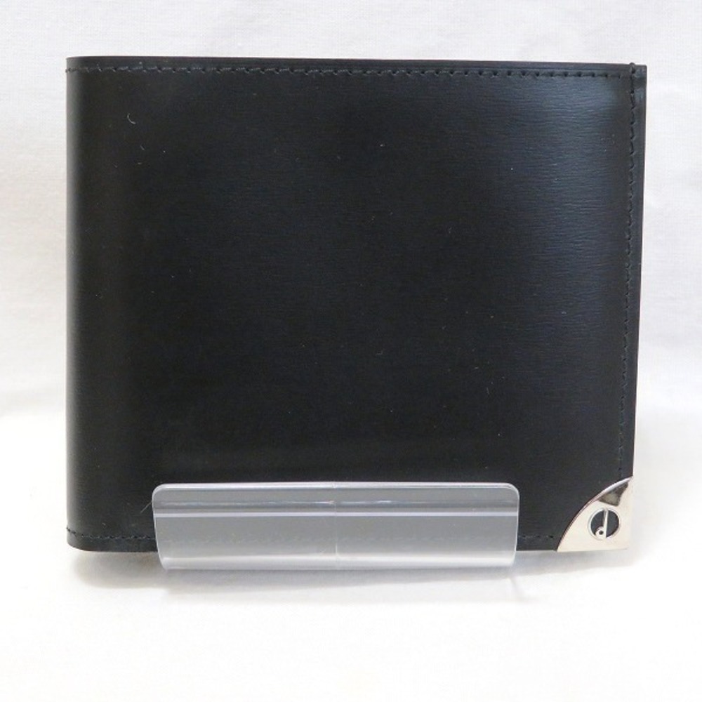 dunhill black leather bifold wallet unisex | eLADY Globazone