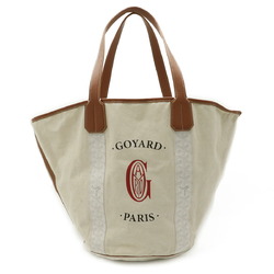 GOYARD Goyard Bellara Tote Bag Shoulder Beach Reversible Canvas Toile Leather Natural