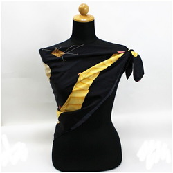 Bvlgari silk scarf muffler black balloon pattern BVLGARI ladies tapestry