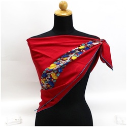 Cartier Must de silk scarf muffler red Women's