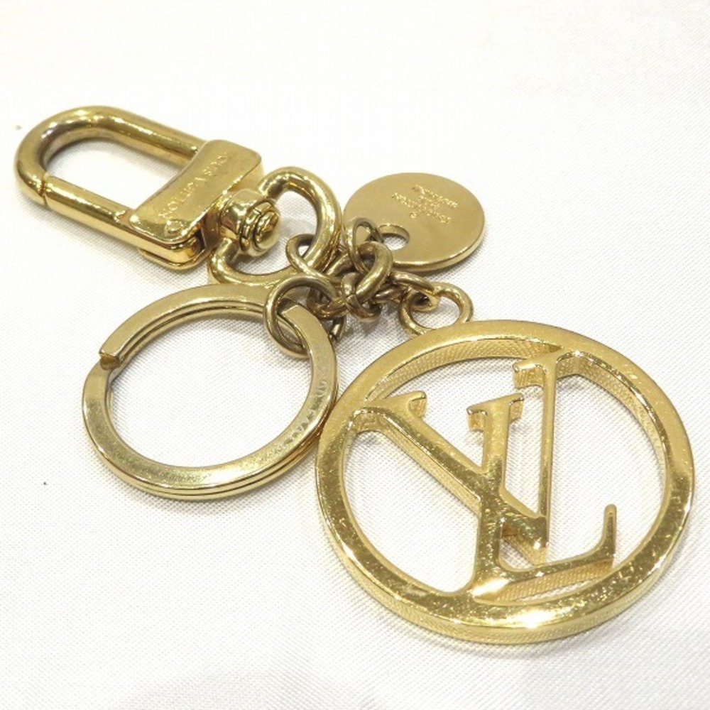 LOUIS VUITTON LOUIS VUITTON LV circle charm M68000 metal Gold Used unisex  Logo LV M68000