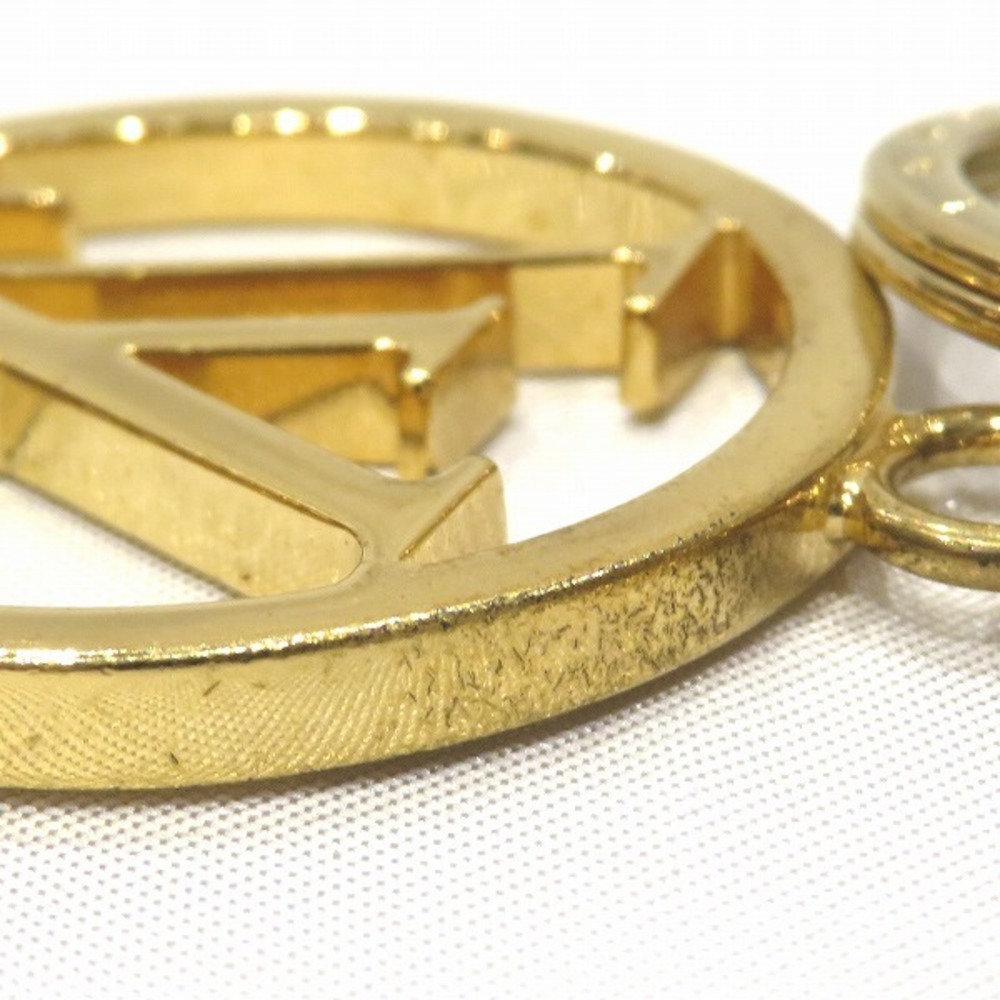 LOUIS VUITTON LOUIS VUITTON LV circle charm M68000 metal Gold Used unisex  Logo LV M68000