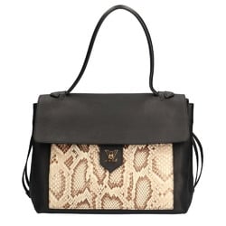 Louis Vuitton LOUIS VUITTON Lock Me MM Metal Fittings Shoulder Bag Leather Black Women's
