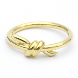 Polished TIFFANY Knot Ring 18K Yellow Gold BF557913
