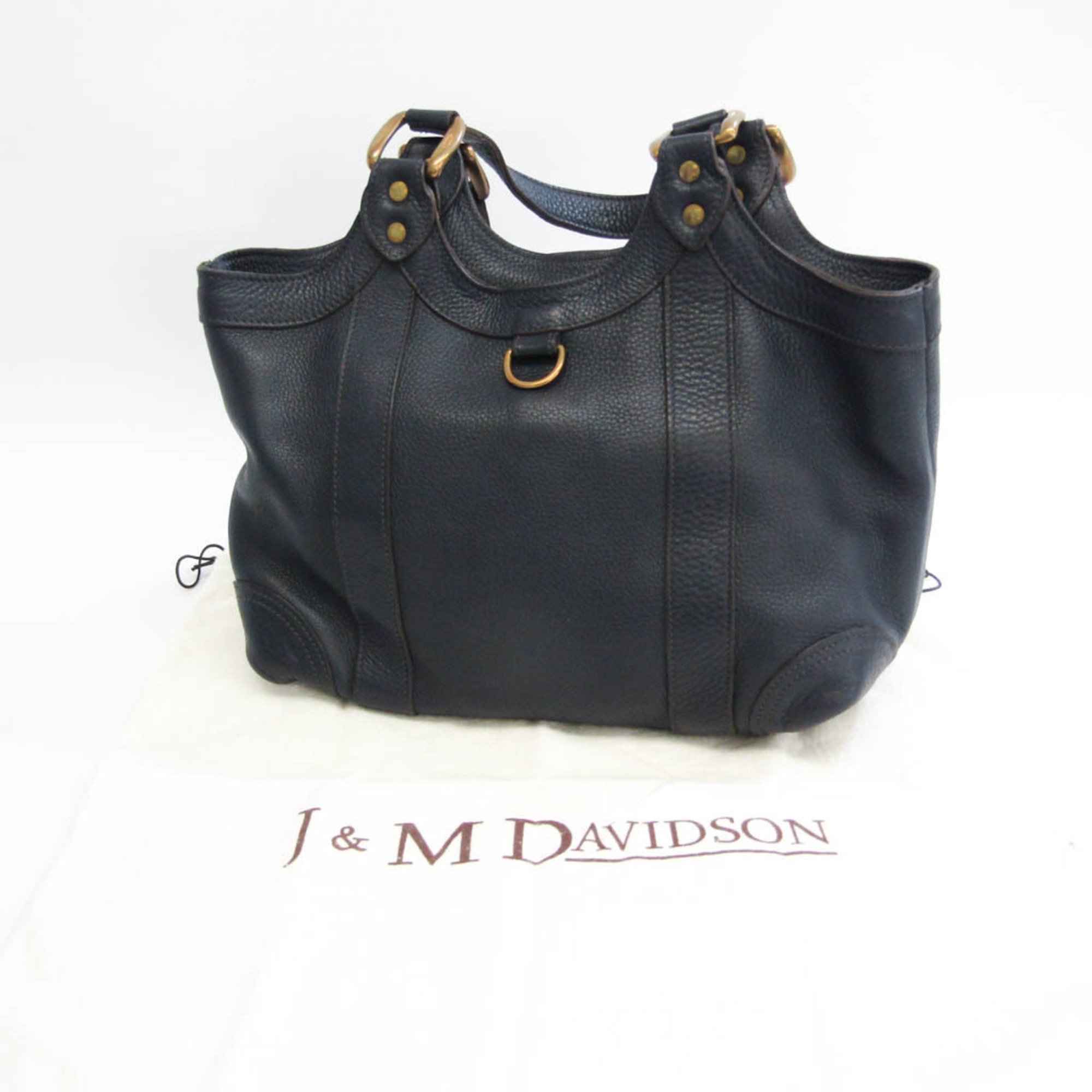 J&M Davidson 951 Women's Leather Tote Bag Navy