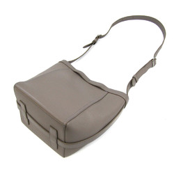 J&M Davidson SMALL TONNE Women's Leather Shoulder Bag Gray Beige