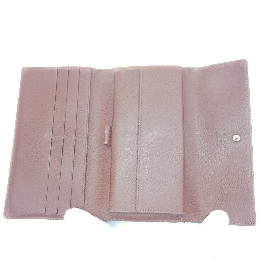 LOUIS VUITTON Monogram Porto Tresor International Long Wallet Brown Leather