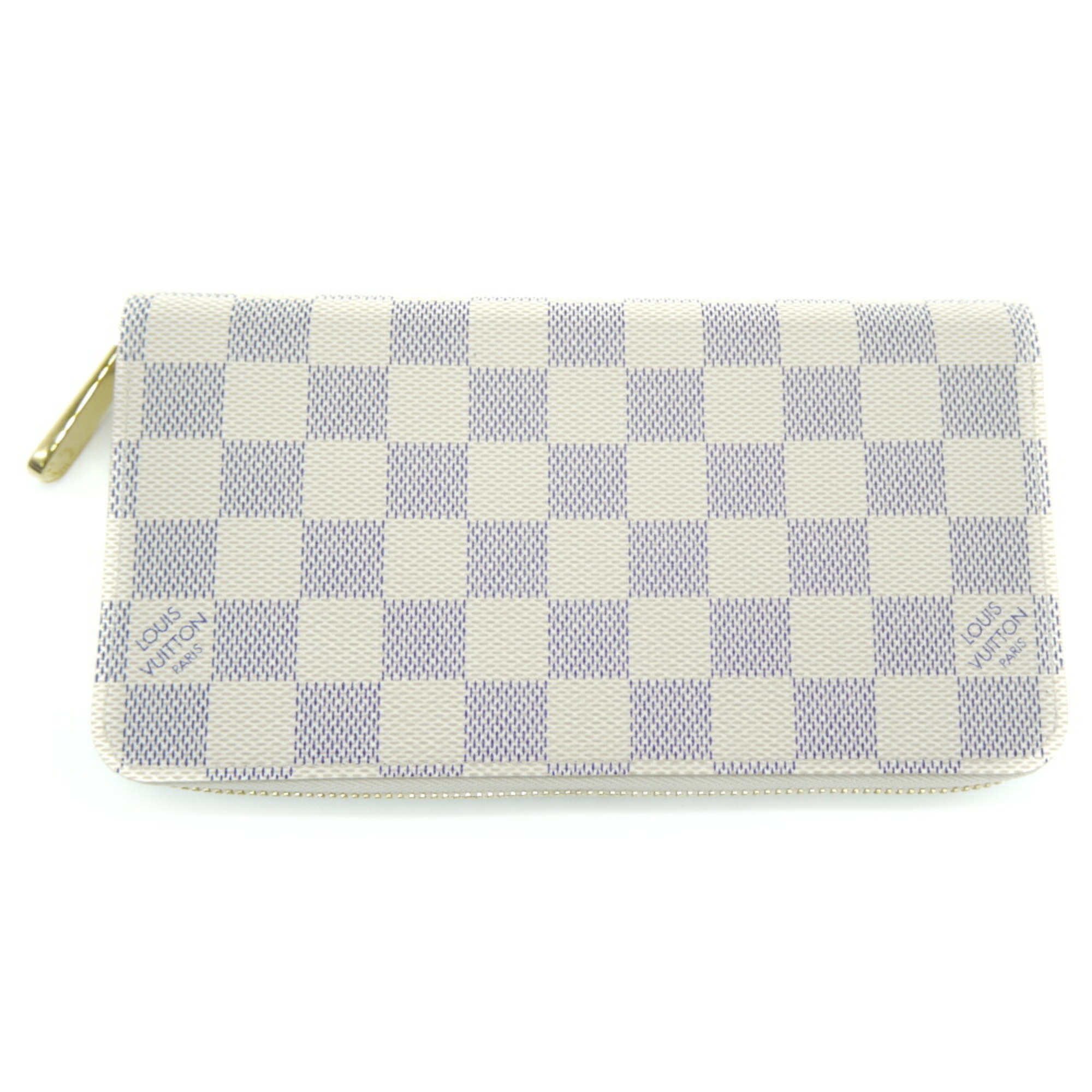 LOUIS VUITTON Louis Vuitton Long Wallet N60019 Damier Azur Zippy ・