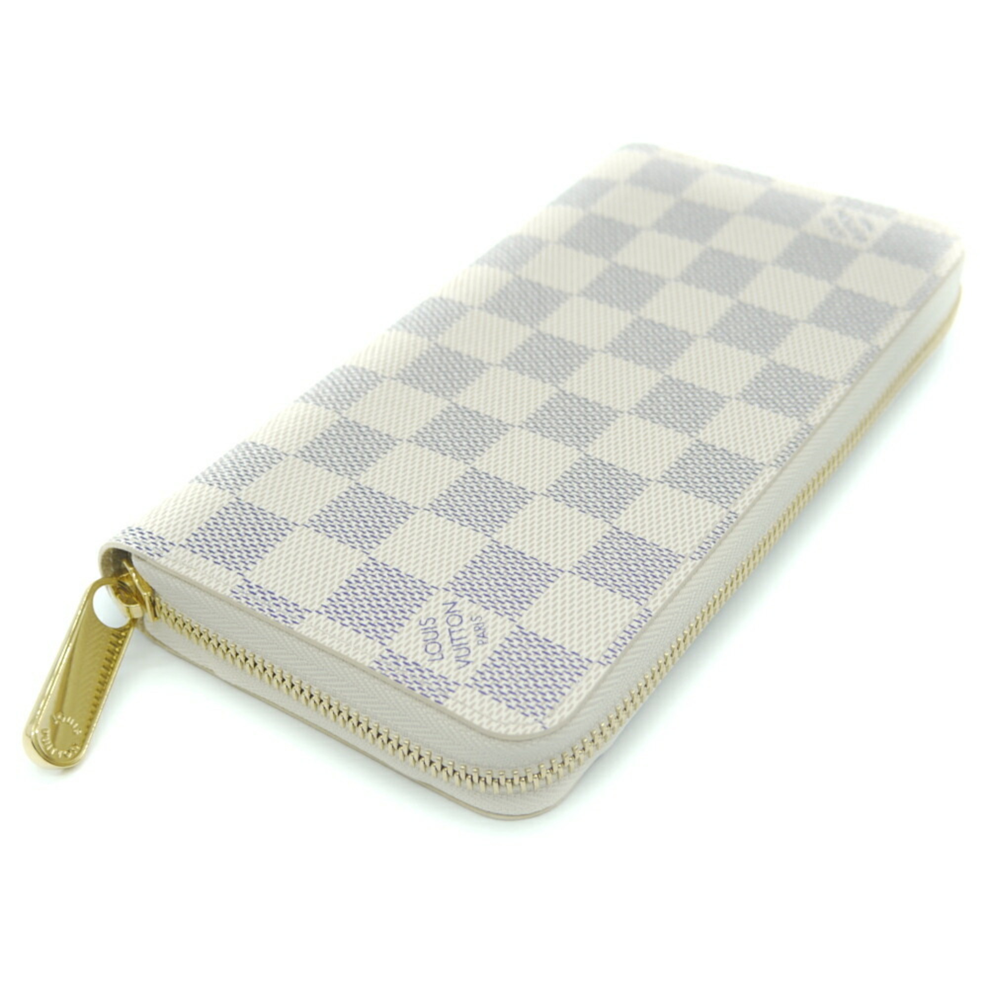 LOUIS VUITTON Louis Vuitton Long Wallet N60019 Damier Azur Zippy ・