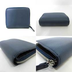 Balenciaga Wallet Everyday Bifold Mini Blue Men's Leather 516366 BALENCIAGA
