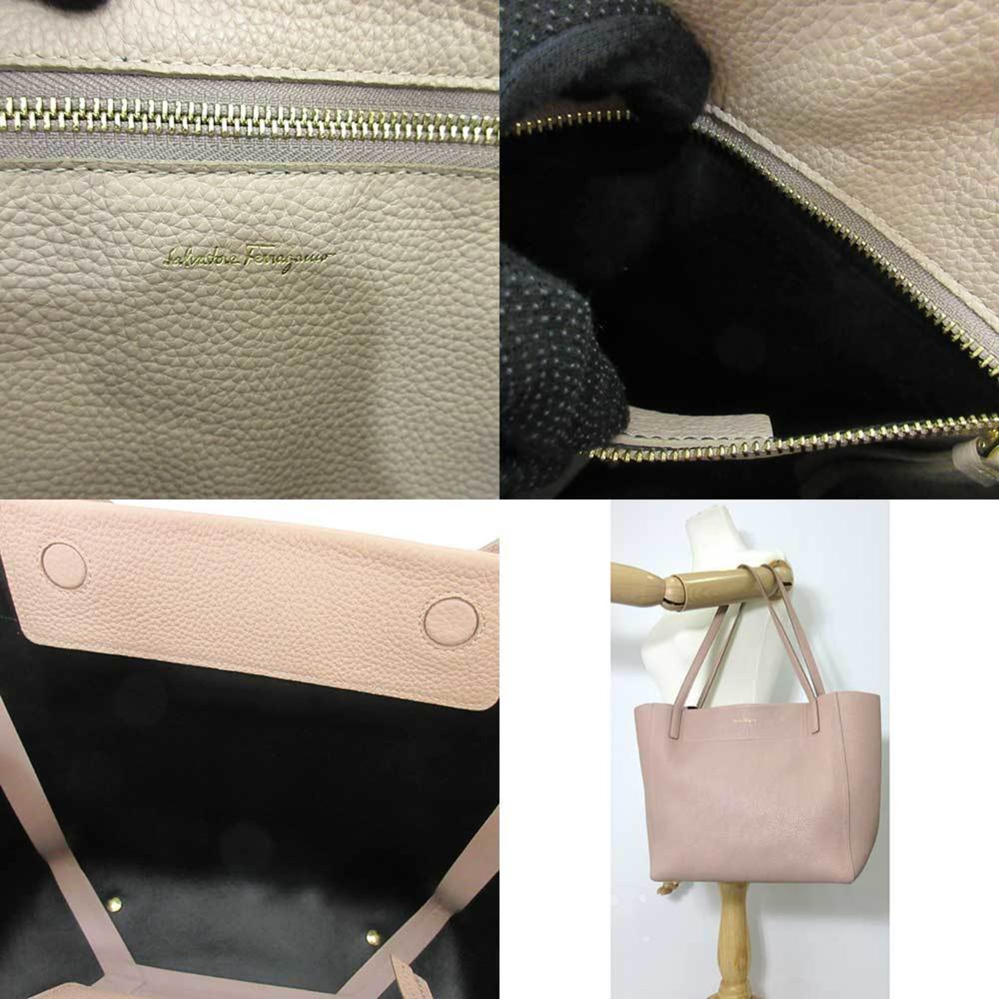 Salvatore Ferragamo Bag MIMI Mimi Tote Pink Reversible Semi-Shoulder Women's Leather EZ-21 SalvatoreFerragamo