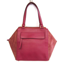Fendi 8BN251 Women's Suede,Leather Handbag Pink