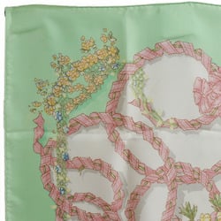 Hermes Carre 90 LE SACRE du PRINTEMPS Spring Festival Silk Green Women's Scarf