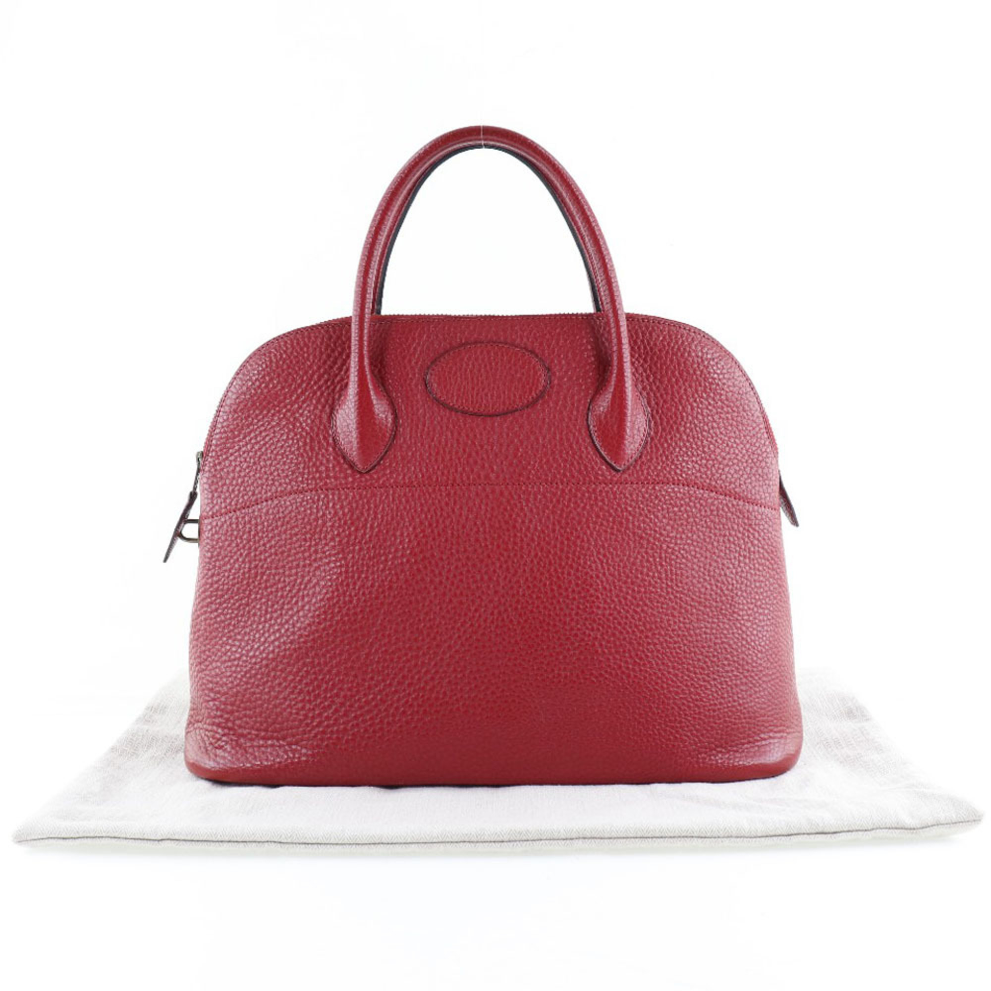 Hermes Bolide 35 Togo Red 〇F Women's Handbag