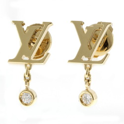 Louis Vuitton LOUIS VUITTON Pusui Deal Blossom Earrings 18K K18 Yellow Gold Diamond Women's