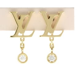 Louis Vuitton LOUIS VUITTON Pusui Deal Blossom Earrings 18K K18 Yellow Gold Diamond Women's