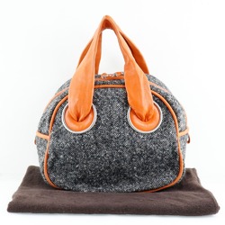 Bottega Veneta Wool x Calf Gray/Orange Ladies Handbag