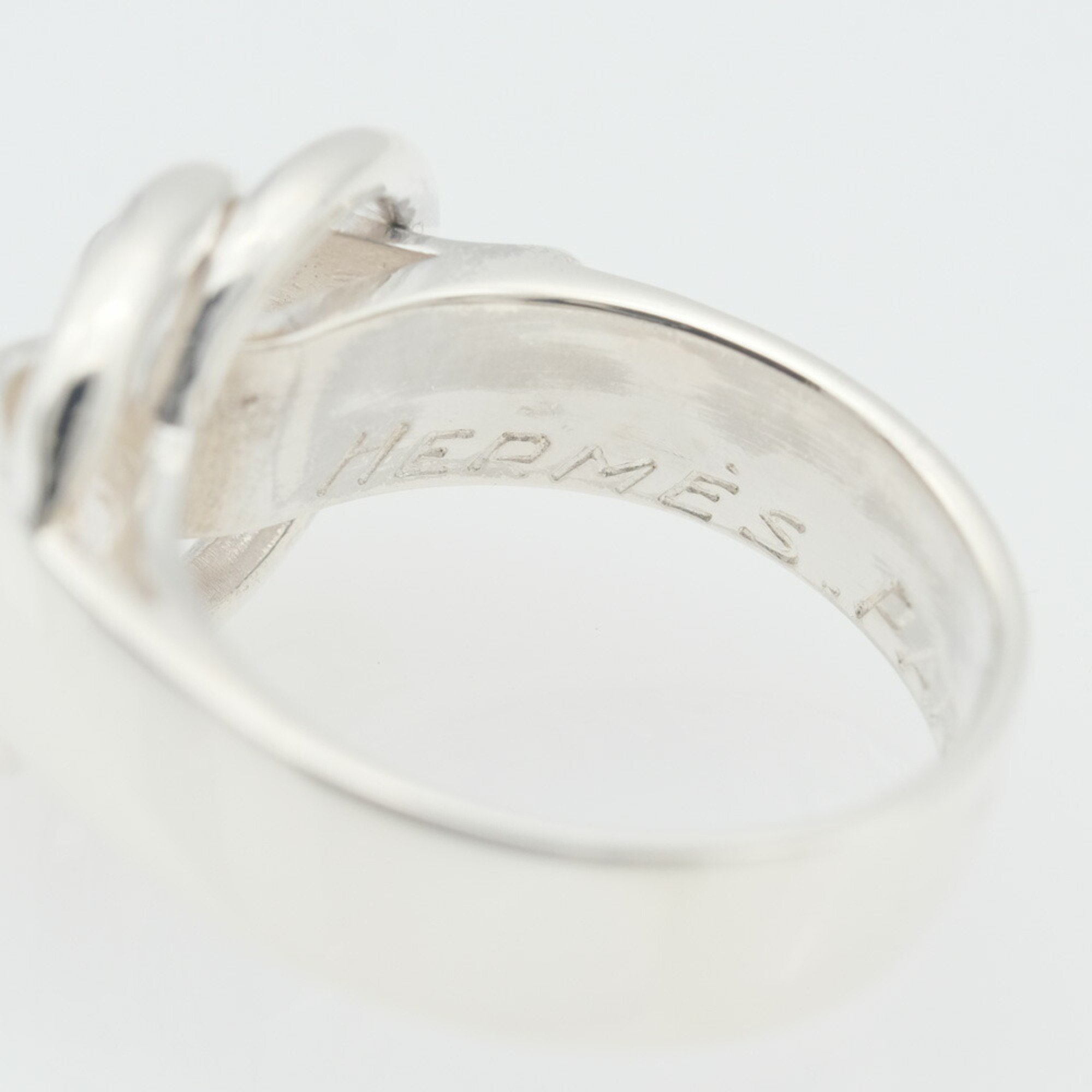 Hermes Dousagno Vintage Silver 925 No. 10.5 Women's Ring
