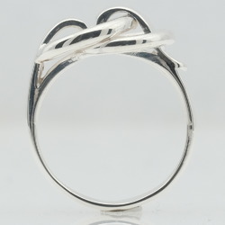 Hermes Dousagno Vintage Silver 925 No. 10.5 Women's Ring
