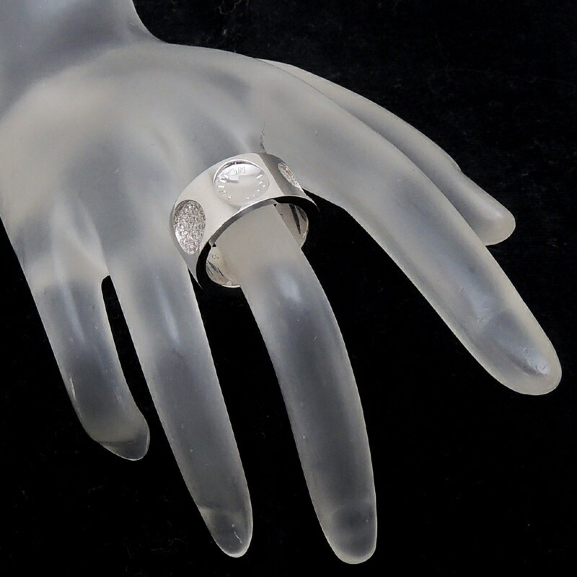 Louis Vuitton #52 Grandberg Emplant Women's Ring 750 White Gold No. 13