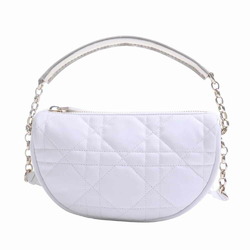 Christian Dior DIOR VIBE leather canage hobo shoulder bag white