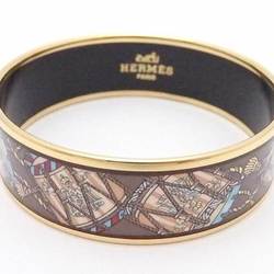 Hermes HERMES Bangle Bracelet Email Metal/Enamel Gold/Multicolor Women's