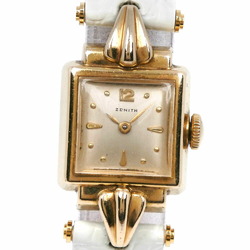 Zenith Stainless Steel x Leather Gold Manual Winding Women's Dial Watch