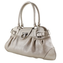 Salvatore Ferragamo Gancini AB-21 5370 Calf Gold Ladies Handbag