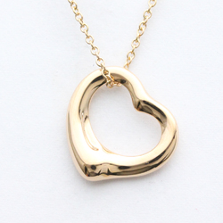 Polished TIFFANY Open Heart by Elsa Peretti 18K Pink Gold PG Necklace BF557791