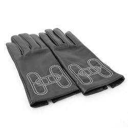 Hermes HERMES Gloves Shane Dunkle Lambskin Black Women's