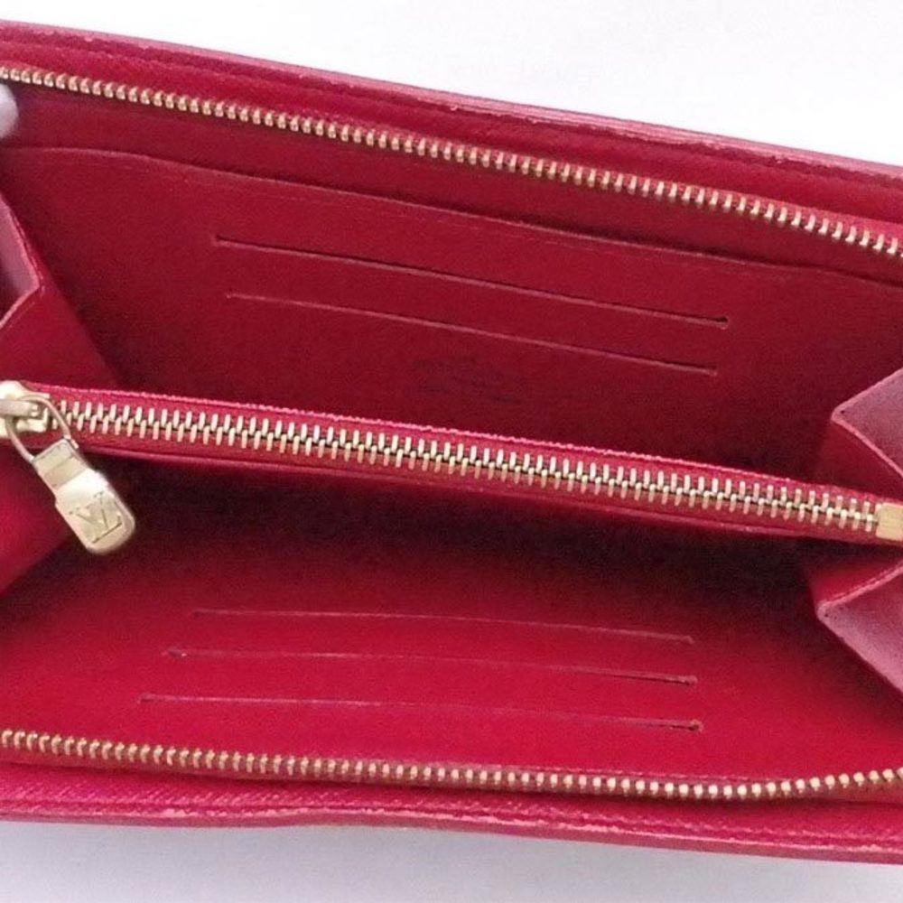 Louis Vuitton LOUIS VUITTON Round Zipper Long Wallet Cherry