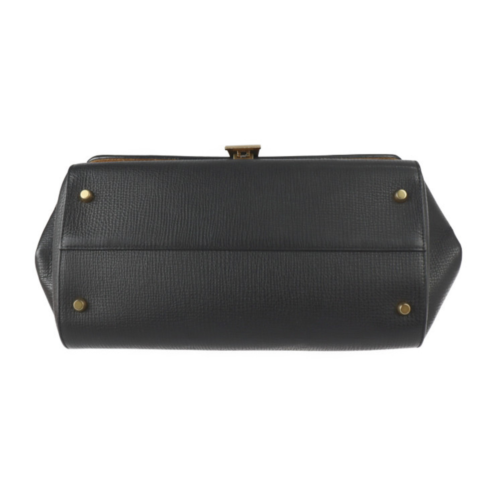BOTTEGA VENETA Bottega Veneta ANGLE angle Palmellato shoulder bag 576143 calf leather black gold hardware crossbody
