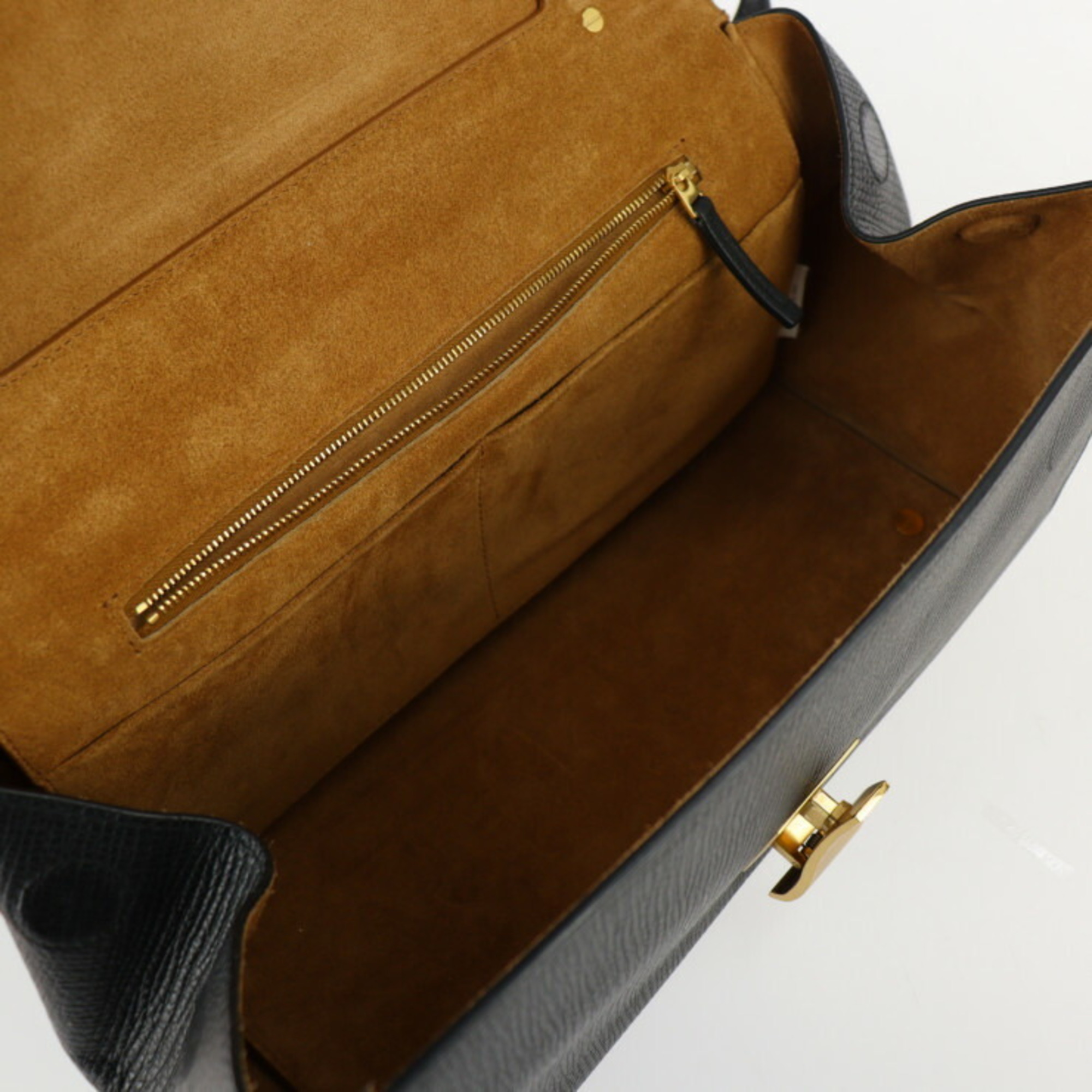 BOTTEGA VENETA Bottega Veneta ANGLE angle Palmellato shoulder bag 576143 calf leather black gold hardware crossbody