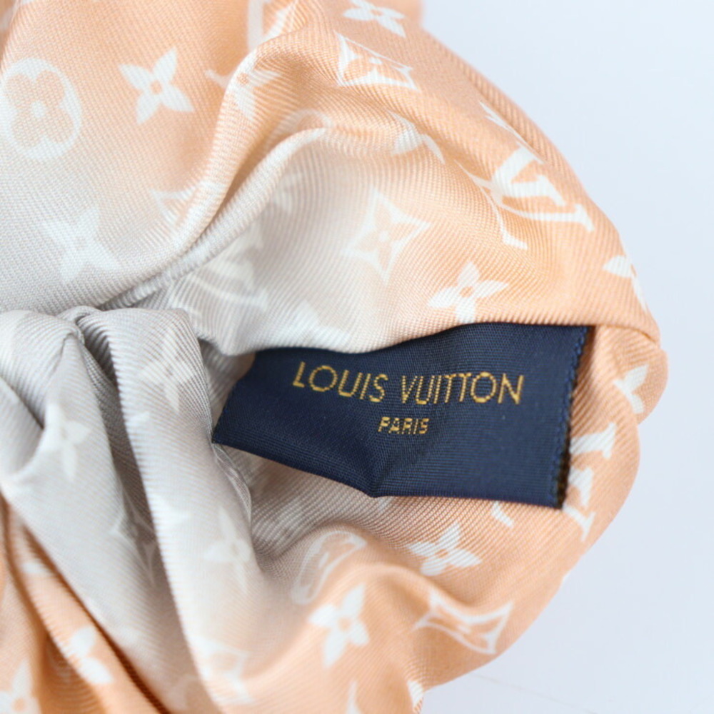 LOUIS VUITTON Louis Vuitton Chou Monogram Pool Other Fashion Goods M76801  Silk Orange Series Gray Hair Rubber Accessory Ornament Clip Viton